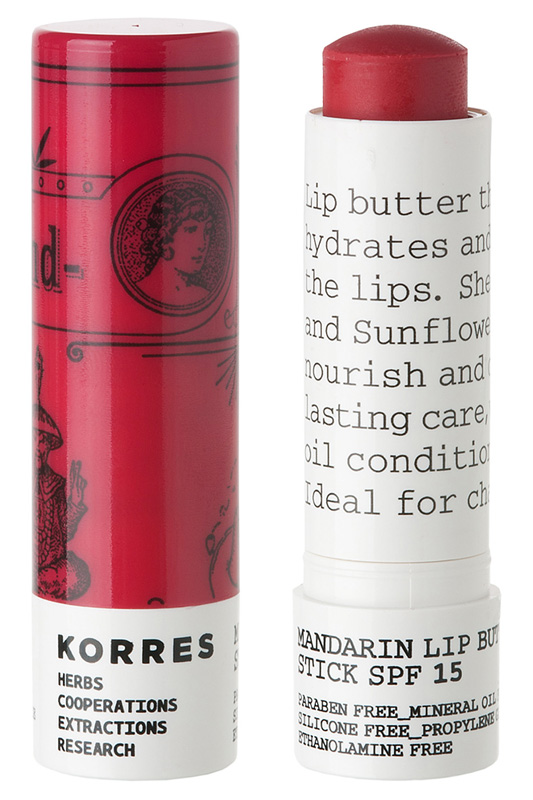 Korres Mandarin Lip Butter Rose Lip Butter with Sun protection that instantly hydrates and softens the lips Mandarin 5ml (5203069030727)
